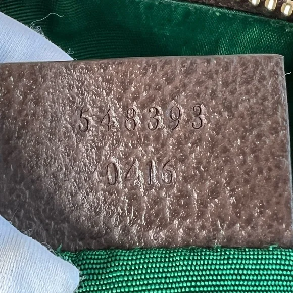 Cosmetic Bag Gucci Ophidia GG Supreme Brown Coated Canvas Large Zippy Gold Tone - Picture 11 of 17